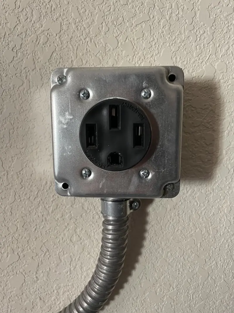 NEMA 14-50 outlet installed for Smart Home Electrical in Searcy